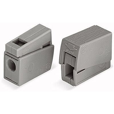 WAGO 224-101 Lot de 25 Bornes de Lampe et de Douille Borne de Connexion Enfichable 2 Voies Jusqu'à 2,5 mm² Gris - Publicité WAGO 224-101 Lot de 25 Bornes de Lampe et de Douille Borne de Connexion Enfichable 2 Voies Jusqu'à 2,5 mm² Gris - Publicité