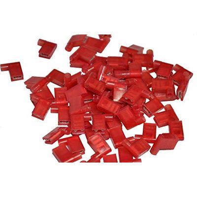 Unbekannt Lot de 50 cosses de câble coudées plates rouges Cosses de câble coudées à 90° (rouges Lot de 50 pièces) - Publicité Unbekannt Lot de 50 cosses de câble coudées plates rouges Cosses de câble coudées à 90° (rouges Lot de 50 pièces) - Publicité