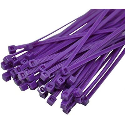 Unbekannt Lot de 100 serre-câbles colorés en polyamide 6.6 de qualité industrielle Violet 3,6 x 140 mm - Publicité Unbekannt Lot de 100 serre-câbles colorés en polyamide 6.6 de qualité industrielle Violet 3,6 x 140 mm - Publicité