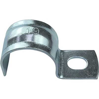 AERZETIX C49779 Lot de 25 attache-câble collier de tuyau en U pour conducteur fil Ø19mm 20x14x37mm en acier zingué patte de fixation latérale - Publicité AERZETIX C49779 Lot de 25 attache-câble collier de tuyau en U pour conducteur fil Ø19mm 20x14x37mm en acier zingué patte de fixation latérale - Publicité