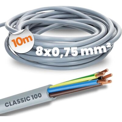 Lapp 0010027 Ölflex Classic 100 Câble de commande en PVC 8 x 0,75 mm² avec conducteur de protection vert et jaune 8G0,75 mm² I Câble 8 fils 10 m - Publicité Lapp 0010027 Ölflex Classic 100 Câble de commande en PVC 8 x 0,75 mm² avec conducteur de protection vert et jaune 8G0,75 mm² I Câble 8 fils 10 m - Publicité