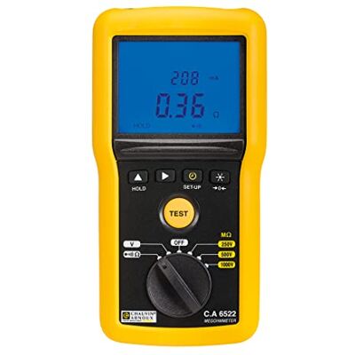 Chauvin Arnoux Ca6522 Test Equipment Mégohmmètre, Digital, 250 V-500 V-1000 V DC, Cat IV - Publicité Chauvin Arnoux Ca6522 Test Equipment Mégohmmètre, Digital, 250 V-500 V-1000 V DC, Cat IV - Publicité
