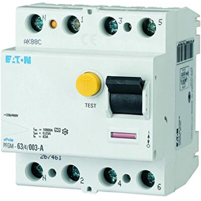 Eaton PFGM-40/4/003 Interrupteur différentiel, 4P, 40 A, 30 mA - Publicité Eaton PFGM-40/4/003 Interrupteur différentiel, 4P, 40 A, 30 mA - Publicité