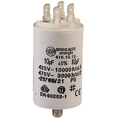 DUCATI ENERGIA Condensateur de moteur 10 uF ± 5%/475 V + GRD 36 x 58 mm, Ducati - Publicité DUCATI ENERGIA Condensateur de moteur 10 uF ± 5%/475 V + GRD 36 x 58 mm, Ducati - Publicité
