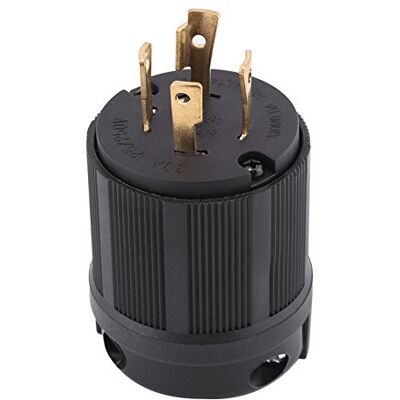 Elprico Fiche NEMA L14-30P Connecteur à Verrouillage Tournant 30A 125V-250V 3 Pôles 4 Fils pour Générateur - Publicité Elprico Fiche NEMA L14-30P Connecteur à Verrouillage Tournant 30A 125V-250V 3 Pôles 4 Fils pour Générateur - Publicité