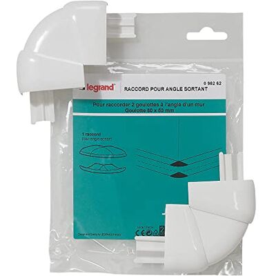 Legrand Raccord pour angle sortant pour goulotte 80x50mm - Publicité Legrand Raccord pour angle sortant pour goulotte 80x50mm - Publicité