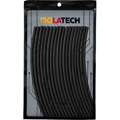ISOLATECH Gaine thermorétractable 3:1 kit avec adhésif noir Ø3mm 3,6 mètres en 18pcs x 20cmrésistant aux UV non marqué étanche à l'eau polyvalent de qualité industrielle - Publicité ISOLATECH Gaine thermorétractable 3:1 kit avec adhésif noir Ø3mm 3,6 mètres en 18pcs x 20cmrésistant aux UV non marqué étanche à l'eau polyvalent de qualité industrielle - Publicité
