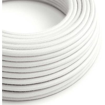 Creative Fil Électrique Rond Gaine De Tissu De Couleur Coton Tissu Uni Blanc RC01-5 Mètres, 3x0.75 - Publicité Creative Fil Électrique Rond Gaine De Tissu De Couleur Coton Tissu Uni Blanc RC01-5 Mètres, 3x0.75 - Publicité