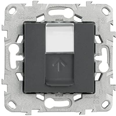 Schneider Electric Prise RJ45 CAT 6 STP Anthracite Unica - Publicité Schneider Electric Prise RJ45 CAT 6 STP Anthracite Unica - Publicité