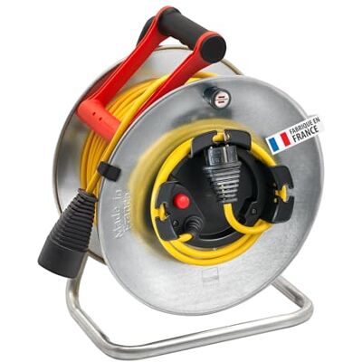 Brennenstuhl Enrouleur de câble Silver Jardi avec rallonge supplémentaire (25m de câble H05VV-F 3G1,5, utilisation temporaire en extérieur, fabriqué en France) 1207421 Gris - Publicité Brennenstuhl Enrouleur de câble Silver Jardi avec rallonge supplémentaire (25m de câble H05VV-F 3G1,5, utilisation temporaire en extérieur, fabriqué en France) 1207421 Gris - Publicité