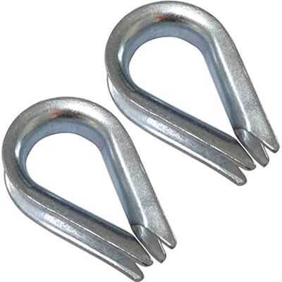AERZETIX C43508 Lot de 2 Cosses coeur boucle pour câble corde Ø10mm en Acier zingué - Publicité AERZETIX C43508 Lot de 2 Cosses coeur boucle pour câble corde Ø10mm en Acier zingué - Publicité