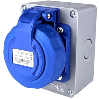 RoadEu – Prise Murale Étanche IP65 230V 16A Prise Extérieure avec Couvercle à Vis Installation Fixe pour Chantier, Jardin et Atelier Triple Étanchéité Prête à Installer - Publicité RoadEu – Prise Murale Étanche IP65 230V 16A Prise Extérieure avec Couvercle à Vis Installation Fixe pour Chantier, Jardin et Atelier Triple Étanchéité Prête à Installer - Publicité