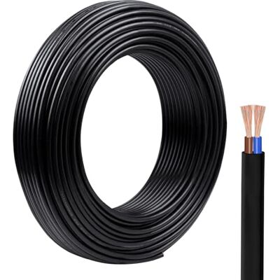 KingYH 10 M Fil Électrique Noir 2 Fils 0,75 mm² Plat et Flexible PVC Cuivre de Câble Haute Résistance à la Température Twin Câble pour Aux Environnements Secs et Accessoires Electriques Petit - Publicité KingYH 10 M Fil Électrique Noir 2 Fils 0,75 mm² Plat et Flexible PVC Cuivre de Câble Haute Résistance à la Température Twin Câble pour Aux Environnements Secs et Accessoires Electriques Petit - Publicité