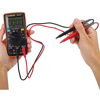 TOPINCN AN8009 Multimètre Numérique Portable, True RMS, LCD Rétroéclairé, Orange, Mesure Tension AC/DC, Courant, Résistance, Température, 130 x 65 x 30 mm - Publicité TOPINCN AN8009 Multimètre Numérique Portable, True RMS, LCD Rétroéclairé, Orange, Mesure Tension AC/DC, Courant, Résistance, Température, 130 x 65 x 30 mm - Publicité
