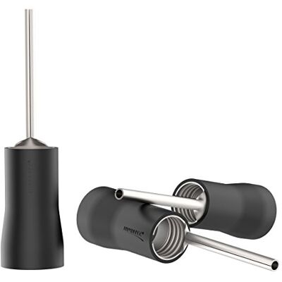 AUPROTEC Lot de 100 cosses à broches 2,5-4 mm² Noir Longueur de la broche 13 mm En PVC partiellement isolé PTV Mâle en cuivre étamé Connecteur de câble en forme de broche - Publicité AUPROTEC Lot de 100 cosses à broches 2,5-4 mm² Noir Longueur de la broche 13 mm En PVC partiellement isolé PTV Mâle en cuivre étamé Connecteur de câble en forme de broche - Publicité
