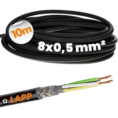 Lapp 1030523 LiYCY Câble de commande blindé 8 x 0,5 mm² I Résistant aux UV I Câble de signal 8 fils I Câble de données pour l'extérieur I Câble de soudure LED I Câble de raccordement noir - Publicité Lapp 1030523 LiYCY Câble de commande blindé 8 x 0,5 mm² I Résistant aux UV I Câble de signal 8 fils I Câble de données pour l'extérieur I Câble de soudure LED I Câble de raccordement noir - Publicité