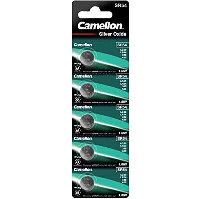 CAMELION Silver Oxide SR54W/389 1.55V pile bouton 1x Blister - Publicité CAMELION Silver Oxide SR54W/389 1.55V pile bouton 1x Blister - Publicité