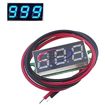Sun Mini voltmètre numérique DC 4 V-30 V 0,78 pouce à deux fils Mini testeur de tension numérique 3 couleurs (Bleu) - Publicité Sun Mini voltmètre numérique DC 4 V-30 V 0,78 pouce à deux fils Mini testeur de tension numérique 3 couleurs (Bleu) - Publicité