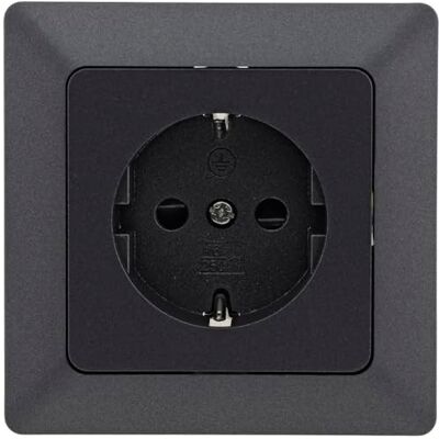 ChiliTec MILOS Prise de contact de protection encastrée 250 V/16 A avec connecteur de serrage à 1 voie Anthracite - Publicité ChiliTec MILOS Prise de contact de protection encastrée 250 V/16 A avec connecteur de serrage à 1 voie Anthracite - Publicité