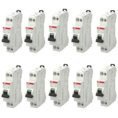ABB Lot de 10 disjoncteurs Ph+N raccordement Vis 20A-4,5Ka Courbe C - Publicité ABB Lot de 10 disjoncteurs Ph+N raccordement Vis 20A-4,5Ka Courbe C - Publicité