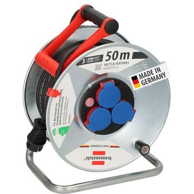 Brennenstuhl 1198530 Garant S Enrouleur de câble IP44 H05RR-F 3G1,5 50m Multicolore - Publicité Brennenstuhl 1198530 Garant S Enrouleur de câble IP44 H05RR-F 3G1,5 50m Multicolore - Publicité