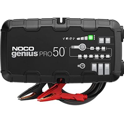 NOCO GENIUSPRO50 : Chargeur de Batterie Professionnel 50A 6V/12V/24V – Maintien, Désulfateur & Alimentation – Protection Surcharge & Compensation Thermique – pour Batteries Plomb & Lithium - Publicité NOCO GENIUSPRO50 : Chargeur de Batterie Professionnel 50A 6V/12V/24V – Maintien, Désulfateur & Alimentation – Protection Surcharge & Compensation Thermique – pour Batteries Plomb & Lithium - Publicité