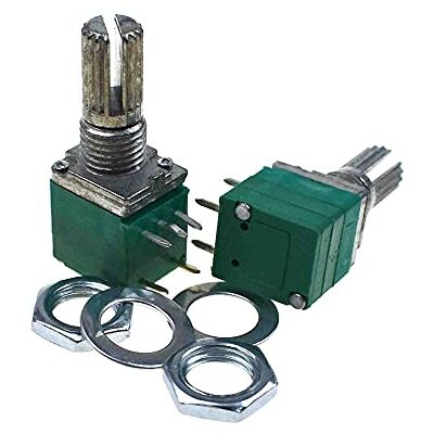 Sun 5 pcs RV097NS 5K 10K 20K 50K 100K 500K avec un commutateur audio 5pin arbre 15mm amplificateur étanchéité potentiomètre (20K Ohm) - Publicité Sun 5 pcs RV097NS 5K 10K 20K 50K 100K 500K avec un commutateur audio 5pin arbre 15mm amplificateur étanchéité potentiomètre (20K Ohm) - Publicité