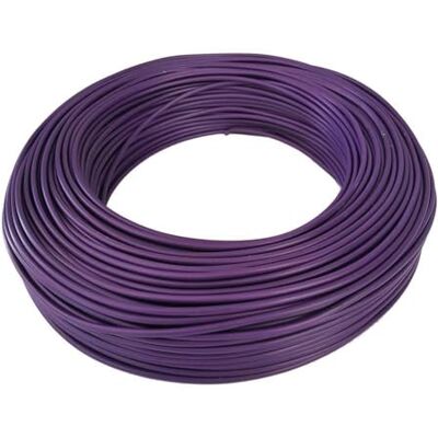 Electron cordon, câble électrique, 25 mètres, 1,5 mm², 1 x 1,5 mm, couleur violet, cuivre, fil unipolaire, conforme CPR, FS17, idéal pour les rénovations électriques pour les maisons et les appartements - Publicité Electron cordon, câble électrique, 25 mètres, 1,5 mm², 1 x 1,5 mm, couleur violet, cuivre, fil unipolaire, conforme CPR, FS17, idéal pour les rénovations électriques pour les maisons et les appartements - Publicité