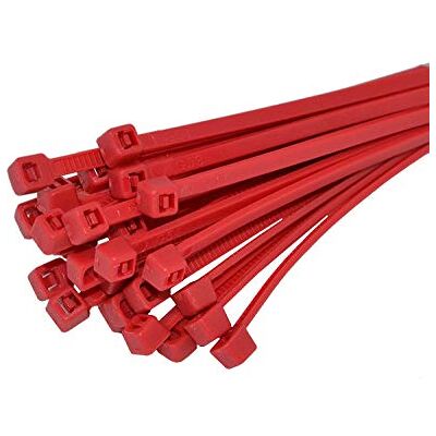 Unbekannt Lot de 100 serre-câbles 4,8 x 300 mm en polyamide 6.6 de qualité industrielle (rouge) - Publicité Unbekannt Lot de 100 serre-câbles 4,8 x 300 mm en polyamide 6.6 de qualité industrielle (rouge) - Publicité