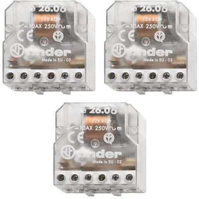 Electron 3x 26.06.8.230.0000 Relais électromécanique à impulsions, pas à pas, 220V 230V AC, 2 contacts, 10A, 3 impulsions/séquences, bistable, avec circuit bobine et contacts séparés, térupteur, 26.06 - Publicité Electron 3x 26.06.8.230.0000 Relais électromécanique à impulsions, pas à pas, 220V 230V AC, 2 contacts, 10A, 3 impulsions/séquences, bistable, avec circuit bobine et contacts séparés, térupteur, 26.06 - Publicité