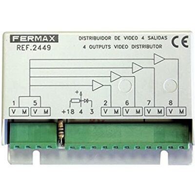 FERMAX Distributeur Vidéo à 4 Sorties - Publicité FERMAX Distributeur Vidéo à 4 Sorties - Publicité