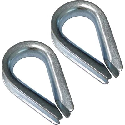 AERZETIX C43514 Lot de 2 Cosses coeur boucle pour câble corde Ø16mm en Acier zingué - Publicité AERZETIX C43514 Lot de 2 Cosses coeur boucle pour câble corde Ø16mm en Acier zingué - Publicité