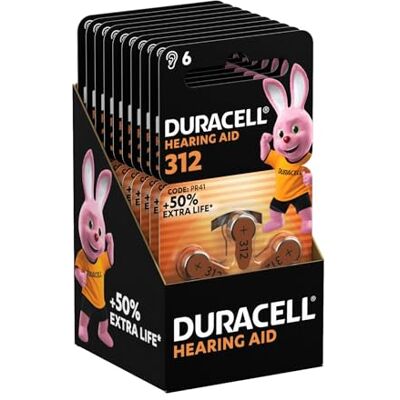 Duracell Piles pour appareils auditifs taille 312 (lot de 60) +50 % de longévité, installation facile, emballage 100 % recyclable, conservation garantie 4 ans - Publicité Duracell Piles pour appareils auditifs taille 312 (lot de 60) +50 % de longévité, installation facile, emballage 100 % recyclable, conservation garantie 4 ans - Publicité