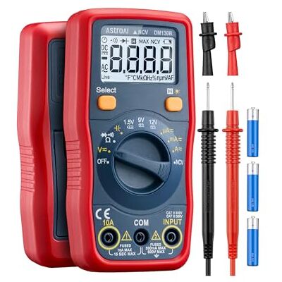 AstroAI Multimètre Numérique Portable, Testeur Électrique 4000 AC DC, Ohmmètre Voltmètre Automatique,Testeur de Tension, Courant, Résistance, Continuité, Diode, Capacité, batterie 1.5v / 9v / 12v, NCV - Publicité AstroAI Multimètre Numérique Portable, Testeur Électrique 4000 AC DC, Ohmmètre Voltmètre Automatique,Testeur de Tension, Courant, Résistance, Continuité, Diode, Capacité, batterie 1.5v / 9v / 12v, NCV - Publicité