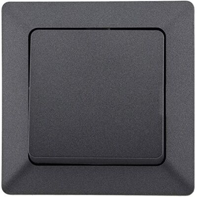ChiliTec Interrupteur inverseur encastré avec cadre MILOS UP 250V~ 10A, connexion enfichable, anthracite - Publicité ChiliTec Interrupteur inverseur encastré avec cadre MILOS UP 250V~ 10A, connexion enfichable, anthracite - Publicité