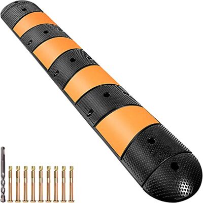 VEVOR Rampe de Protection de Câble 2 Canaux Passage de Câble au Sol Modulaire en Caoutchouc, Longueur 185 cm, Passe Cache Câbles, Charge 9980 kg, Ralentisseur pour Protéger Câbles Garage Route Allée - Publicité VEVOR Rampe de Protection de Câble 2 Canaux Passage de Câble au Sol Modulaire en Caoutchouc, Longueur 185 cm, Passe Cache Câbles, Charge 9980 kg, Ralentisseur pour Protéger Câbles Garage Route Allée - Publicité