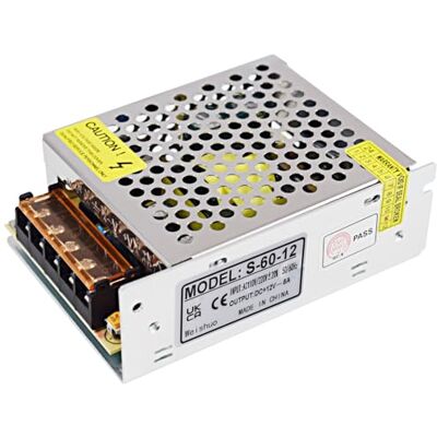 Weishuo 12V 5A Alimentation à Découpage AC 110V / 220V à DC 12V 5A 60W Transformateur pour CCTV, Lumières LED - Publicité Weishuo 12V 5A Alimentation à Découpage AC 110V / 220V à DC 12V 5A 60W Transformateur pour CCTV, Lumières LED - Publicité