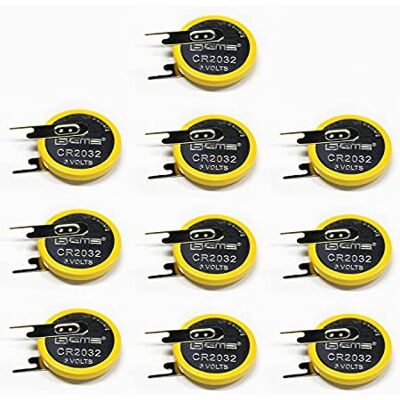 EEMB 10 Pack CR2032 Batterie 3V avec Tôle de Soudure Batterie au Lithium 2032 Batterie au Lithium pour Radio Capteur Gameboy Couleur Remplacer la Batterie du Jeu - Publicité EEMB 10 Pack CR2032 Batterie 3V avec Tôle de Soudure Batterie au Lithium 2032 Batterie au Lithium pour Radio Capteur Gameboy Couleur Remplacer la Batterie du Jeu - Publicité