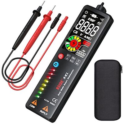 BSIDE Testeur de tension, écran LCD couleur 3 résultats, détecteur de tension CA, sans contact, multimètre intégré, capteur de tension électrique double gamme avec étui de protection - Publicité BSIDE Testeur de tension, écran LCD couleur 3 résultats, détecteur de tension CA, sans contact, multimètre intégré, capteur de tension électrique double gamme avec étui de protection - Publicité