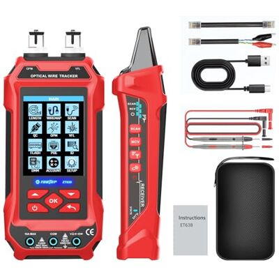 MISTRO Testeur de Câble RJ45 600m avec Multimètre Numérique 60000 Points, Mesureur de Puissance Optique OPM, VFL, Test PoE, Traceur de Câble Professionnel, Écran Couleur et Test de Sertissage QC - Publicité MISTRO Testeur de Câble RJ45 600m avec Multimètre Numérique 60000 Points, Mesureur de Puissance Optique OPM, VFL, Test PoE, Traceur de Câble Professionnel, Écran Couleur et Test de Sertissage QC - Publicité