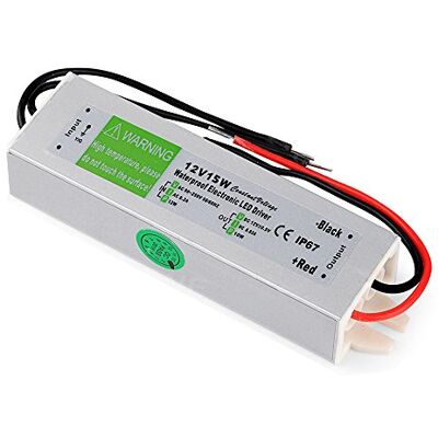 LEDSone Transformateur 250V 12V 15W Imperméable Alimentation LED Transfo Entrée 90-250V AC Sortie DC 12V LED Driver Tension Constante étanche IP67 Adaptateur Basse Tension pour CCTV Ampoule Led - Publicité LEDSone Transformateur 250V 12V 15W Imperméable Alimentation LED Transfo Entrée 90-250V AC Sortie DC 12V LED Driver Tension Constante étanche IP67 Adaptateur Basse Tension pour CCTV Ampoule Led - Publicité