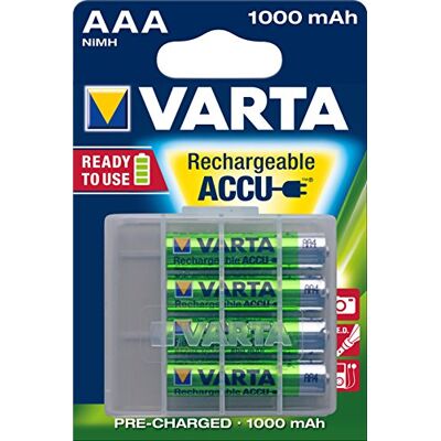VARTA - Ready2Use AAA - 1000mAh - Lot de 4 - Batterie - Publicité VARTA - Ready2Use AAA - 1000mAh - Lot de 4 - Batterie - Publicité