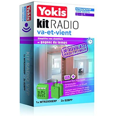 Kit Interrupteur Luminaire Sans Fil Yokis - Télécommande, 250m, 2.4 GHz, Potentiel Libre - Publicité Kit Interrupteur Luminaire Sans Fil Yokis - Télécommande, 250m, 2.4 GHz, Potentiel Libre - Publicité