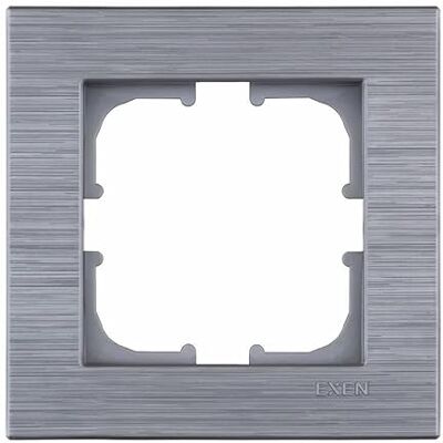 EXEN Cadre de Finition Simple Acier 83 mm 1 Poste Série COMFORT Plaque Murale Encastrable pour Prise Électrique et Interrupteur Design Moderne Compatible avec Modules C101/05E - Publicité EXEN Cadre de Finition Simple Acier 83 mm 1 Poste Série COMFORT Plaque Murale Encastrable pour Prise Électrique et Interrupteur Design Moderne Compatible avec Modules C101/05E - Publicité