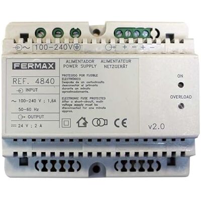 FERMAX Alimentation Din-6 100-240Vac, 24Vdc-2A - Publicité FERMAX Alimentation Din-6 100-240Vac, 24Vdc-2A - Publicité