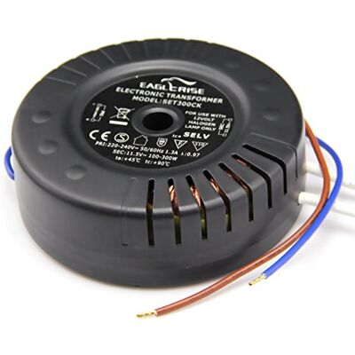 Eaglerise SET250CK Transformateur Halogène Électronique Rond AC 230 V vers AC 12 V 100-250 W pour Lampe Halogène NV - Publicité Eaglerise SET250CK Transformateur Halogène Électronique Rond AC 230 V vers AC 12 V 100-250 W pour Lampe Halogène NV - Publicité