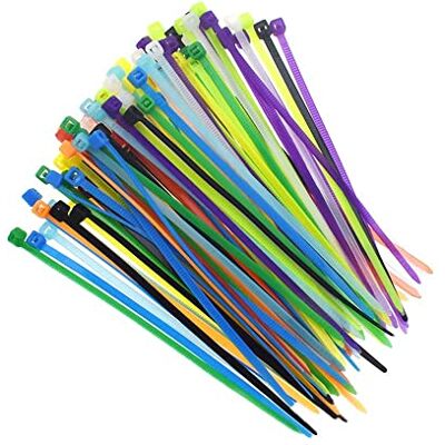 Sun Lot de 100 serre-câbles en nylon autobloquants 2,5 x 100/150/200 mm de couleurs assorties (2,5 x 100 mm, colorés) - Publicité Sun Lot de 100 serre-câbles en nylon autobloquants 2,5 x 100/150/200 mm de couleurs assorties (2,5 x 100 mm, colorés) - Publicité