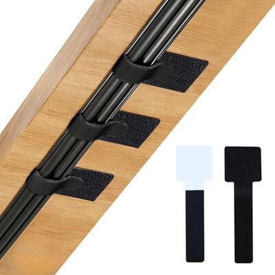 Cloxtralon Lot de 50 supports de câbles auto-adhésifs avec fermeture clip Gestion des câbles électroniques chargeur accessoires domicile bureau - Publicité Cloxtralon Lot de 50 supports de câbles auto-adhésifs avec fermeture clip Gestion des câbles électroniques chargeur accessoires domicile bureau - Publicité