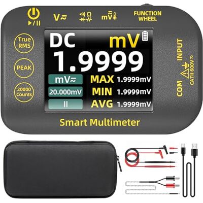 BSIDE Mini Multimètre Numérique de Poche 20000 Comptes Multimètre de Précision TRMS 1000V avec Écran Couleur et Support, S40 Testeur Électrique Rechargeable pour Photovoltaïque Millivolt AC Peak - Publicité BSIDE Mini Multimètre Numérique de Poche 20000 Comptes Multimètre de Précision TRMS 1000V avec Écran Couleur et Support, S40 Testeur Électrique Rechargeable pour Photovoltaïque Millivolt AC Peak - Publicité