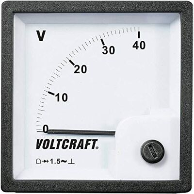 VOLTCRAFT AM-72x72/40V AM-72x72/40V Appareil de mesure encastrable analogique AM-72x72/40V. 40 V Bobine - Publicité VOLTCRAFT AM-72x72/40V AM-72x72/40V Appareil de mesure encastrable analogique AM-72x72/40V. 40 V Bobine - Publicité